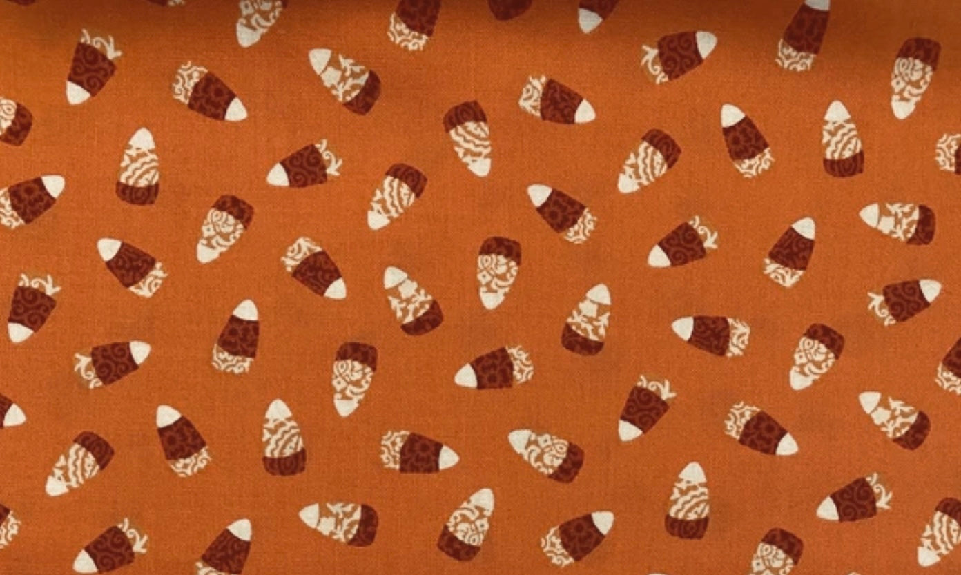 Grunged Candy Corn Fall Fabric