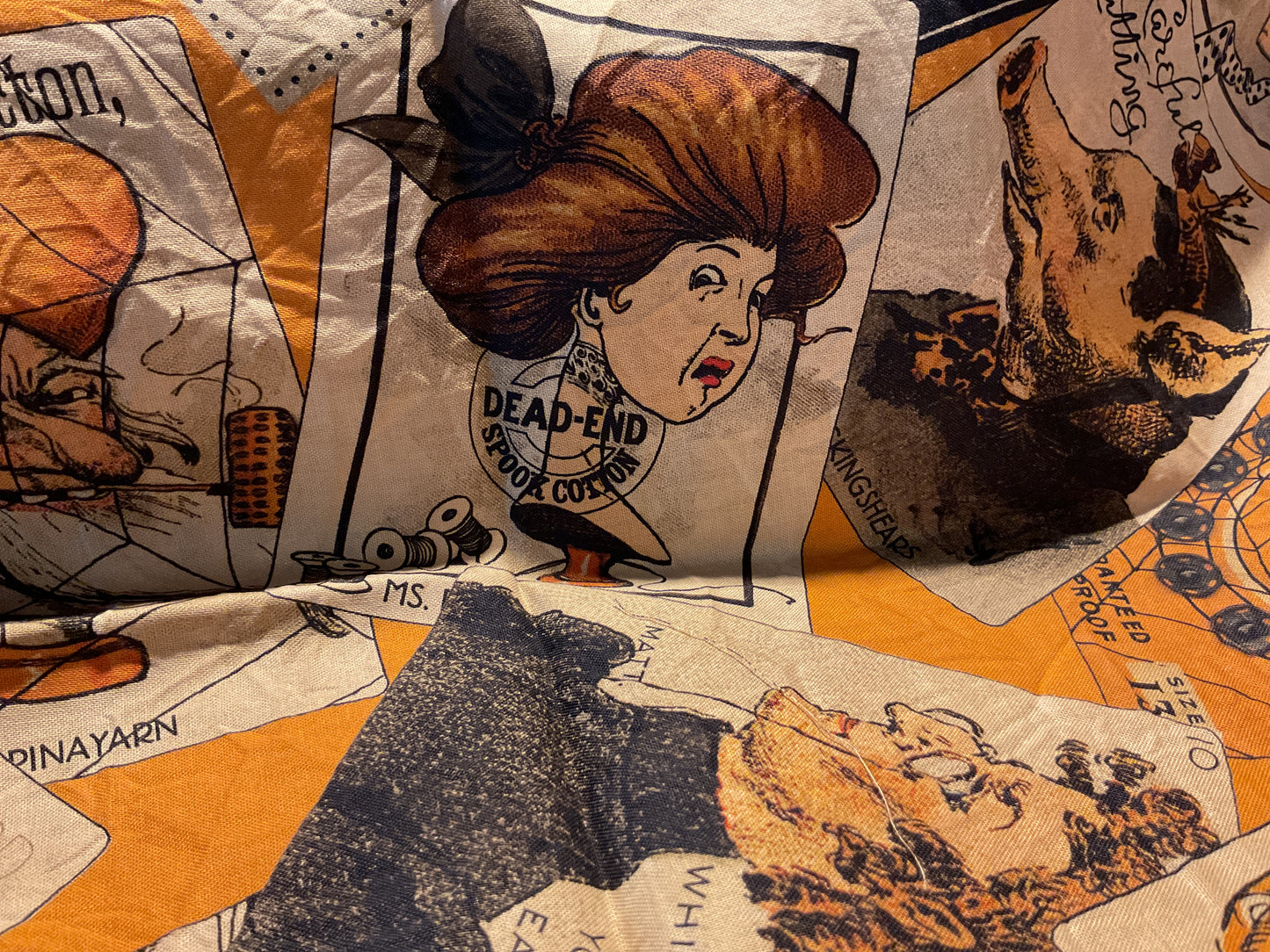 Grunged Halloween fabric