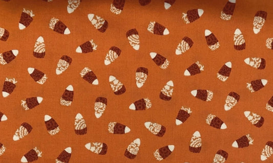 Grunged Candy Corn Fall Fabric