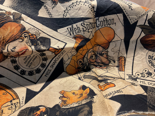 Grunged Halloween fabric