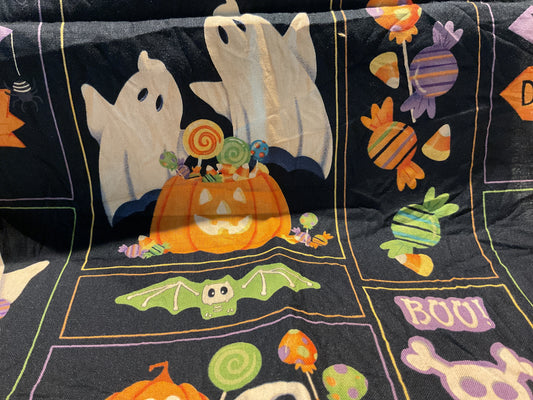 Grunged Halloween fabric