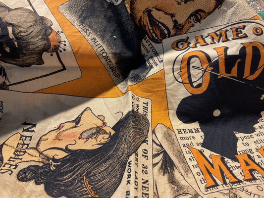 Grunged Halloween fabric
