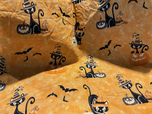 Grunged Halloween fabric