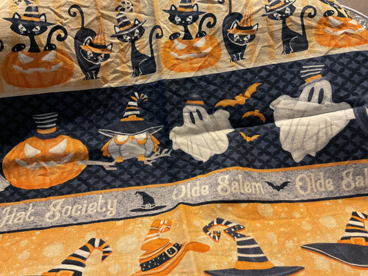 Grunged Halloween fabric