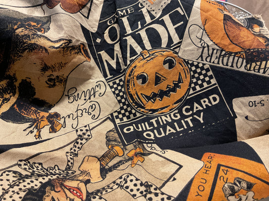 Grunged Halloween fabric